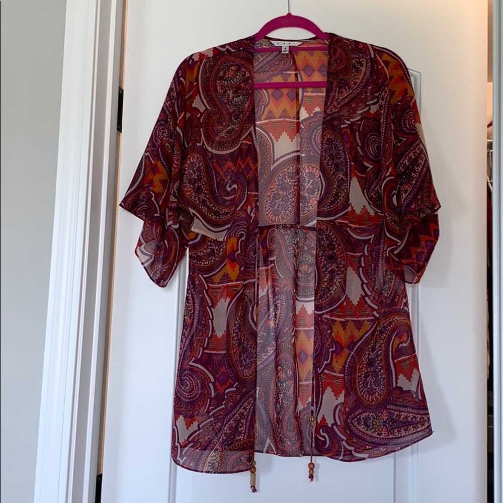 Cabi sheer paisley cover up